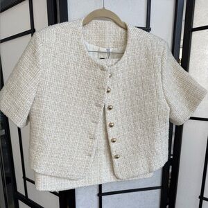 Nooius tweed skirt set